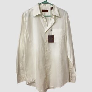 Tasso Elba Off White Men's Dress Shirt, Long Sleeve